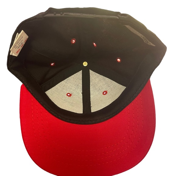 🎄 SALE CAT Caterpillar Racing Hat Adjustable Snapback Red Black Y2K - Picture 4 of 7